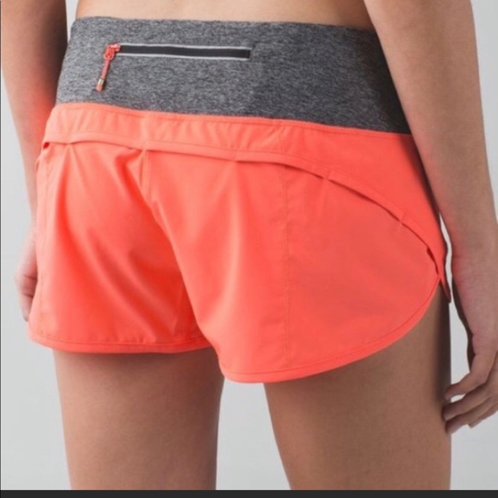 lululemon athletica Women's Shorts - Gray and Orange